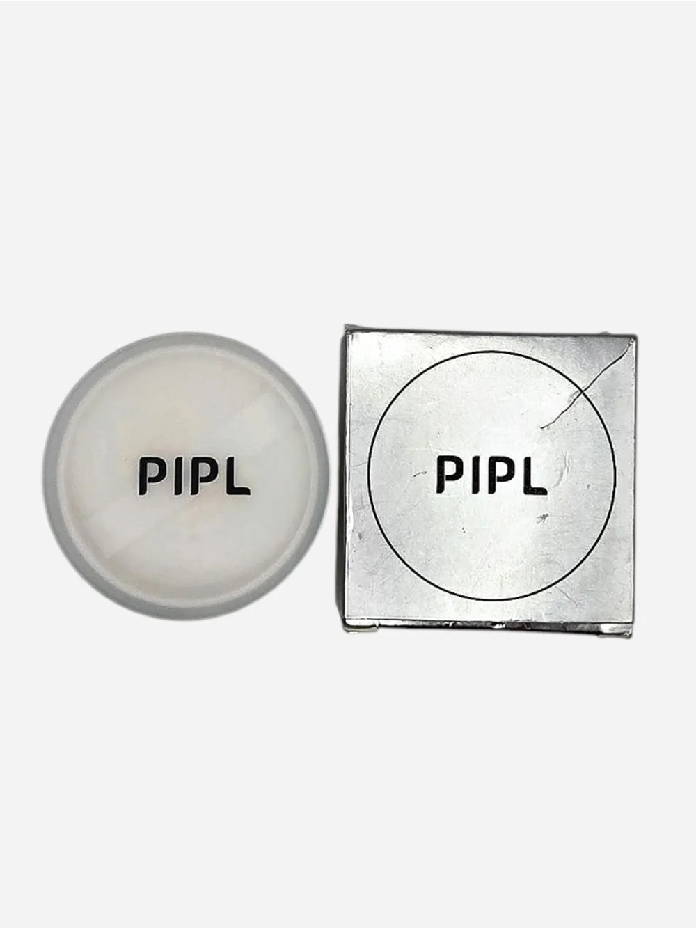 PIPL Pressed Powder Compact in White and Silver